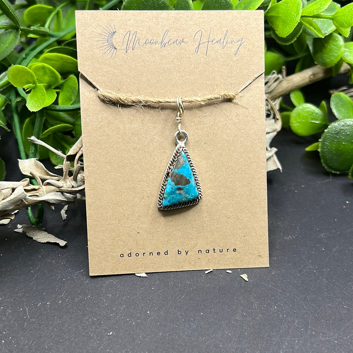 High Quality Nevada Turquoise Sterling Silver Pendant