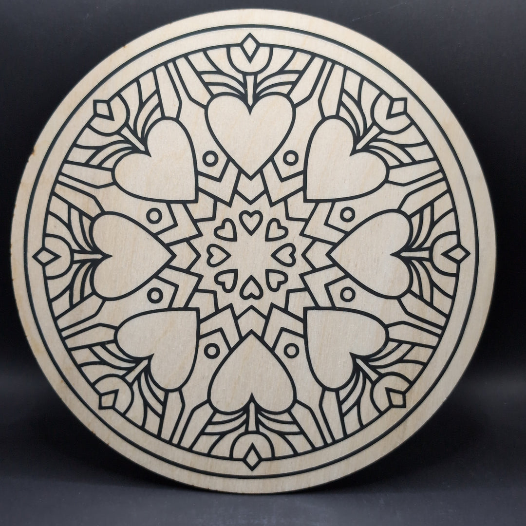 8" Love Crystal Grid