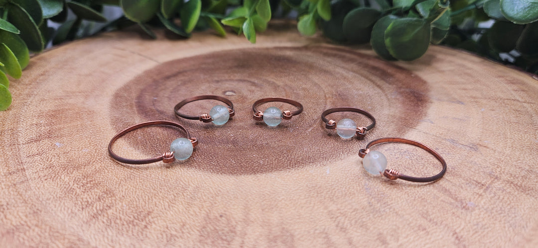 Copper Plated Fluorite Ring