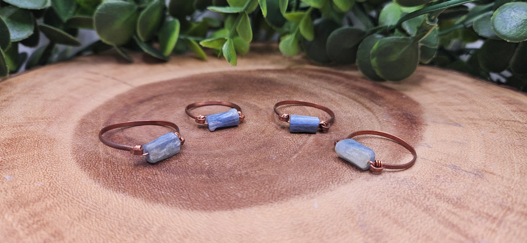Copper Plated Blue Kyanite Ring