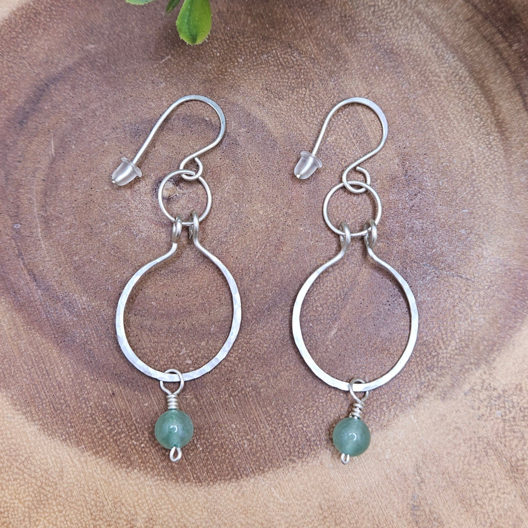 Green Aventurine Sterling Silver Earrings