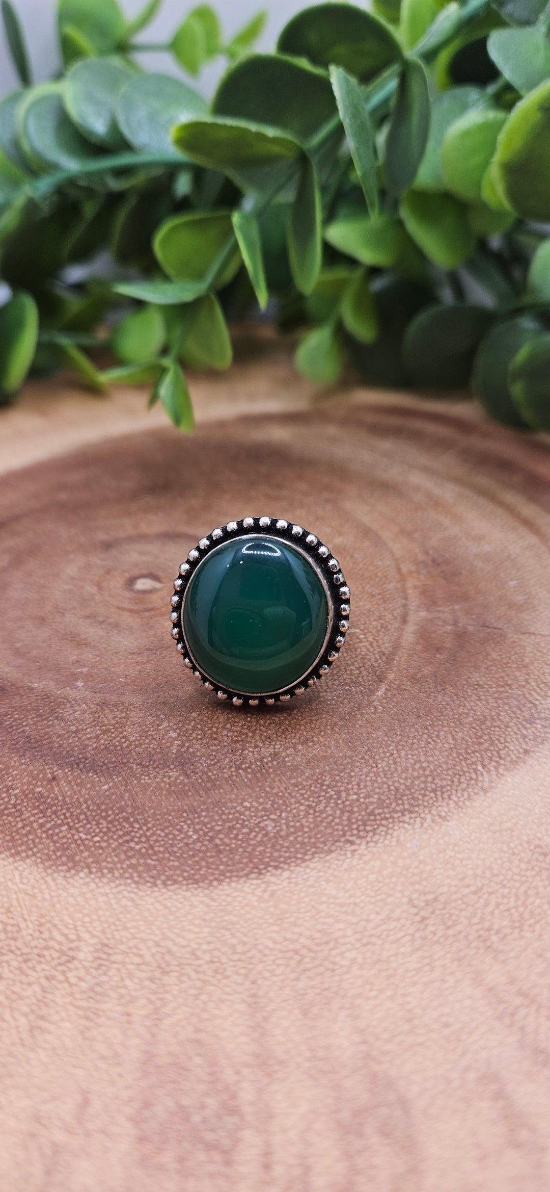 Green Agate Ring