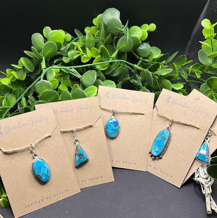 High Quality Nevada Turquoise Sterling Silver Pendant