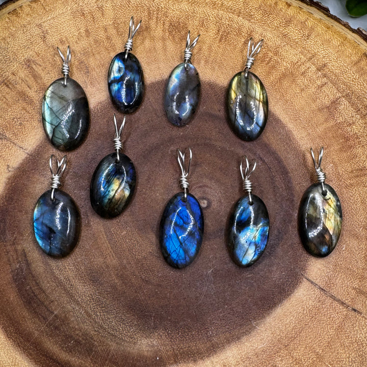Labradorite Oval Pendants