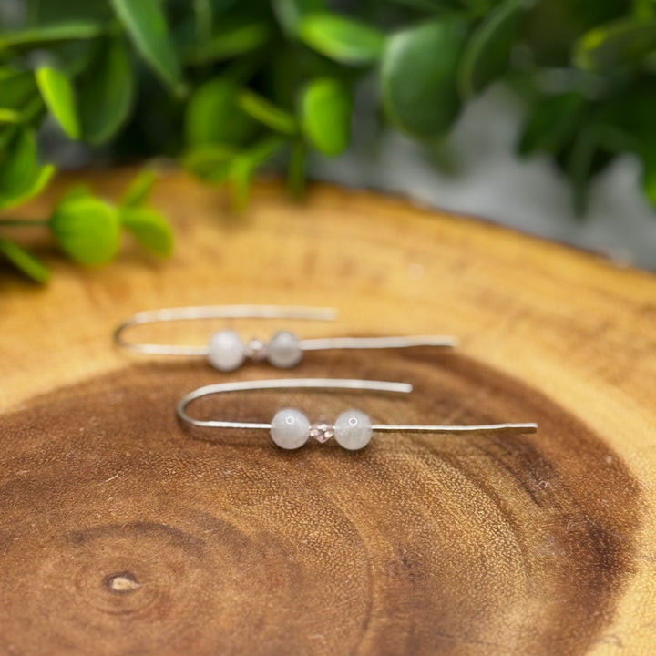 Moonstone Sterling Silver Threader Earrings