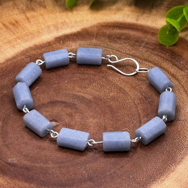 Angelite Sterling Silver Bracelet