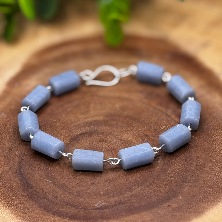 Angelite Sterling Silver Bracelet