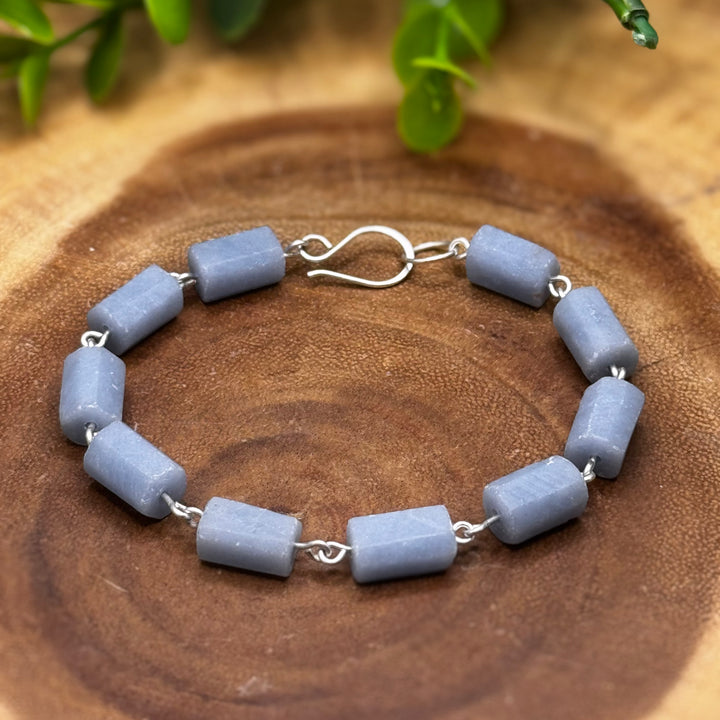 Angelite Sterling Silver Bracelet