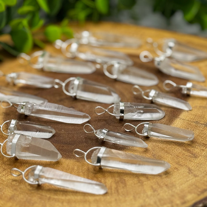 Lemurian Quartz Sterling Silver Pendant