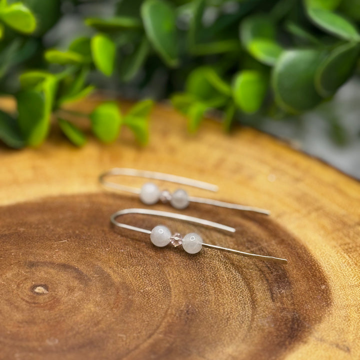 Moonstone Sterling Silver Threader Earrings