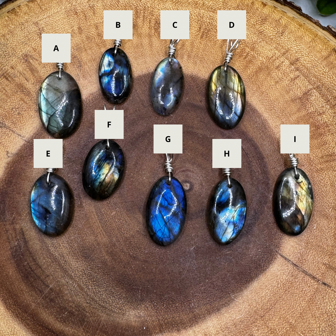 Labradorite Oval Pendants