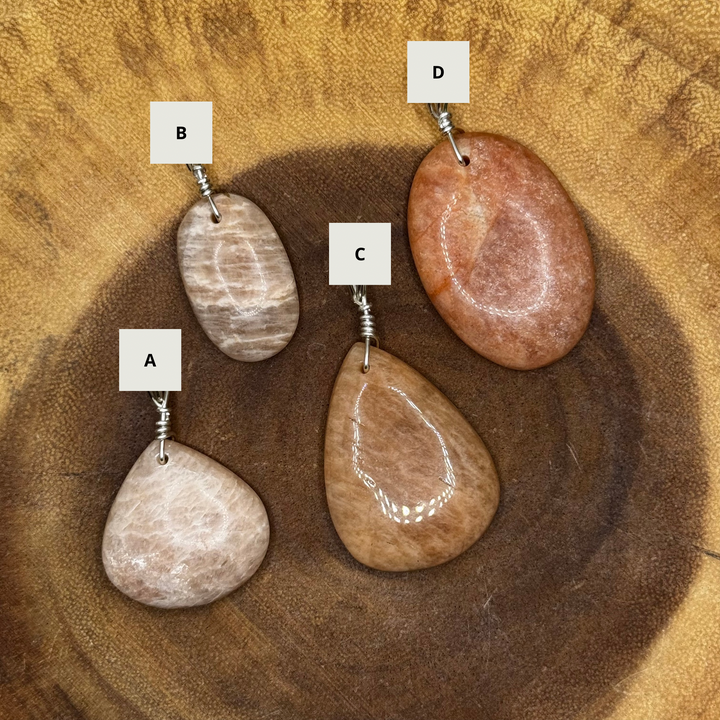 Peach Moonstone Pendant
