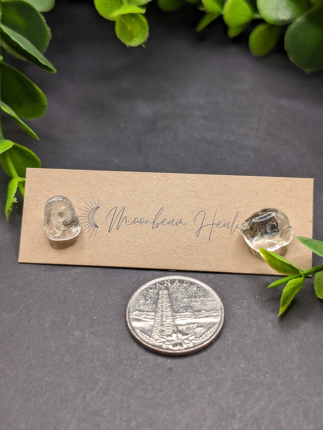 Clear Quartz Polished Earrings