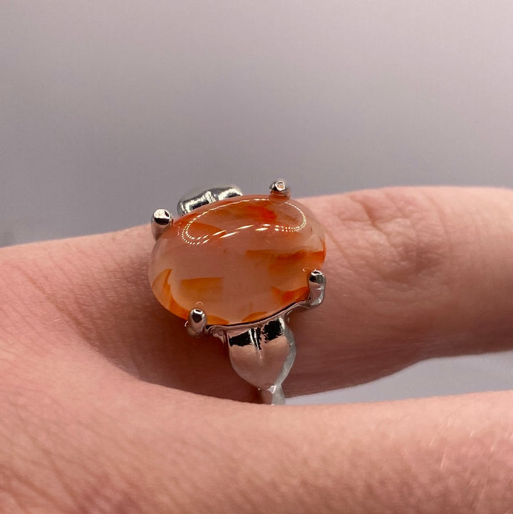 Fire Agate Gemstone Ring