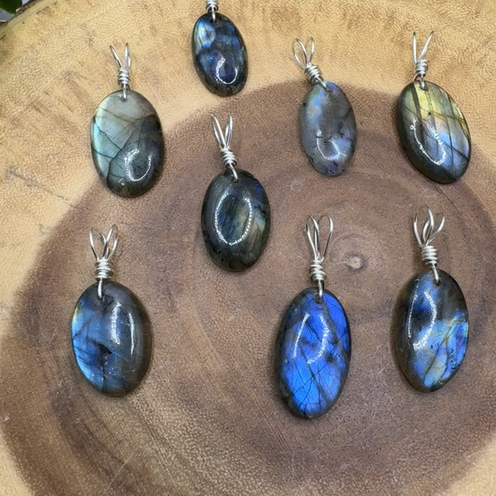 Labradorite Oval Pendants