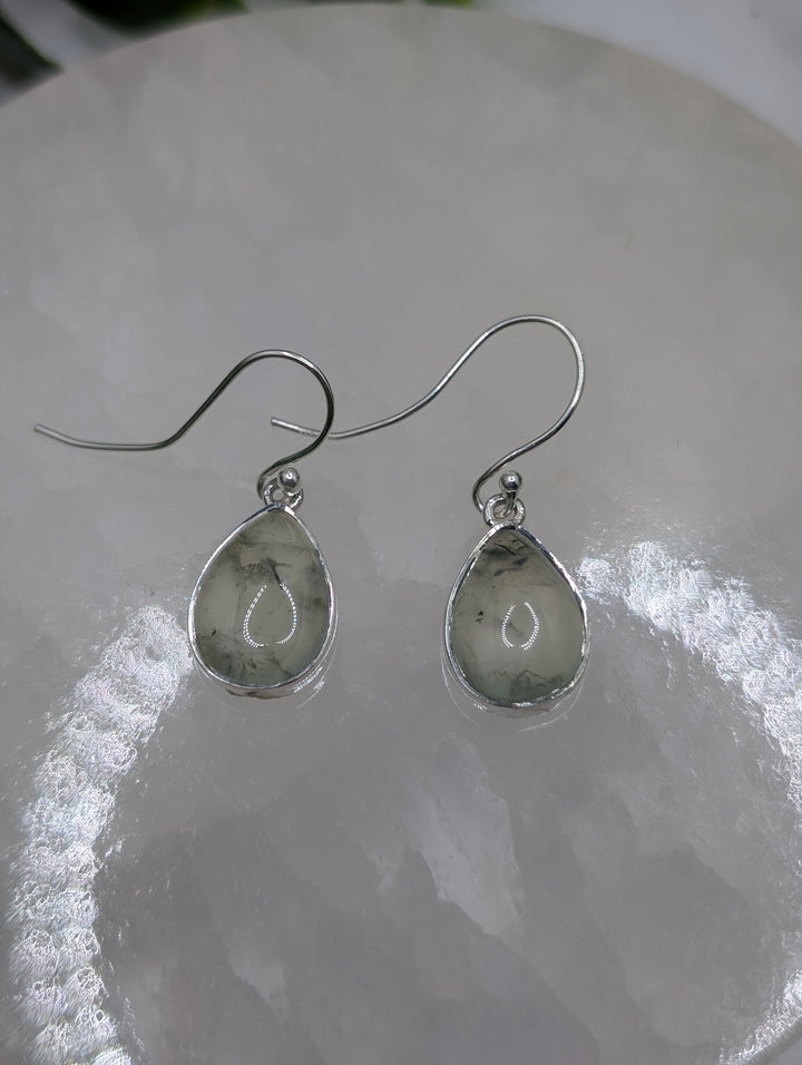 Prehnite Teardrop Earrings