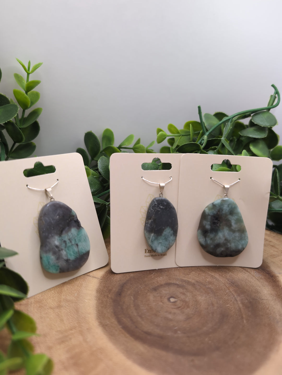 Emerald Sterling Silver Pendant