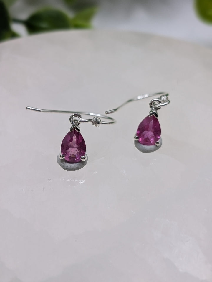 Sterling Silver Ruby Earrings
