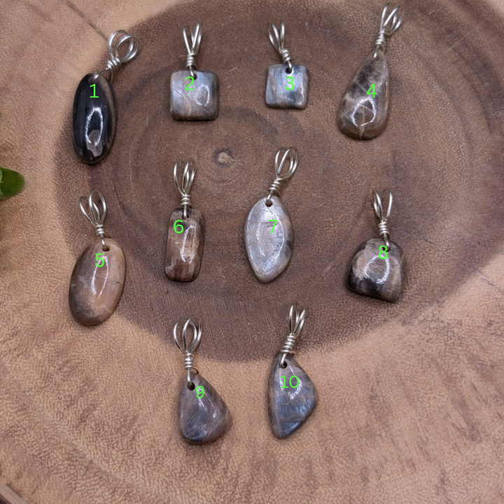 Black Moonstone Pendant