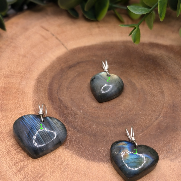 Labradorite Heart Pendant