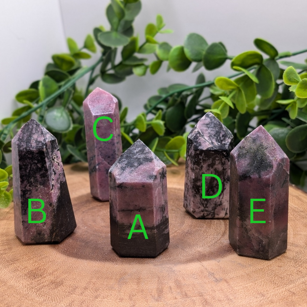 Rhodonite 2-2.5" Crystal Point