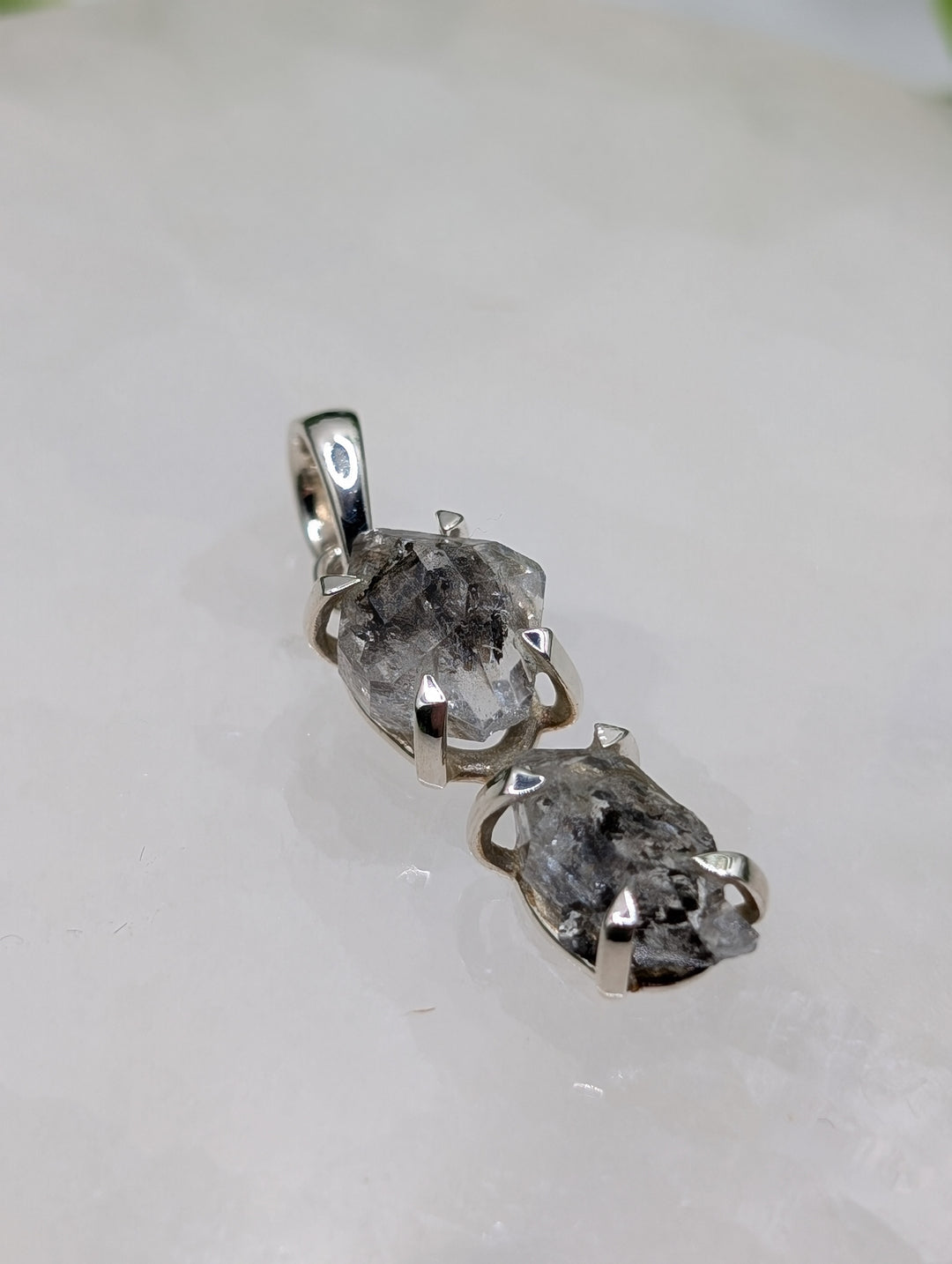 Petroleum Herkimer Diamond Sterling Silver Pendant #2