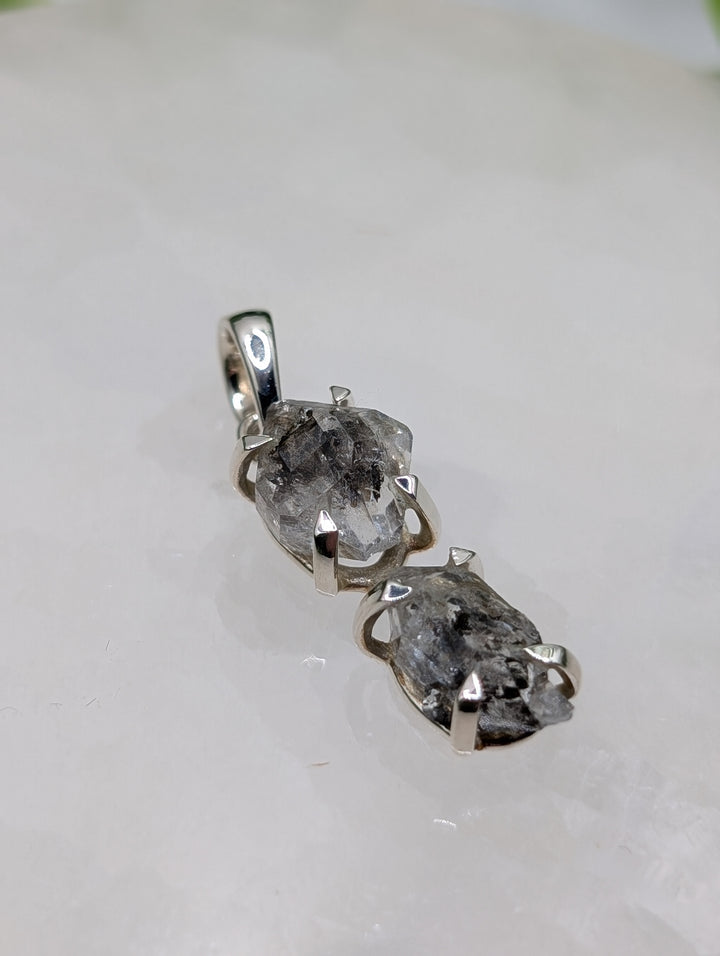 Petroleum Herkimer Diamond Sterling Silver Pendant #2