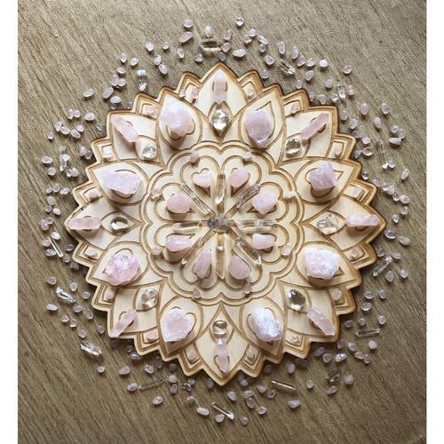 8" Love Crystal Grid