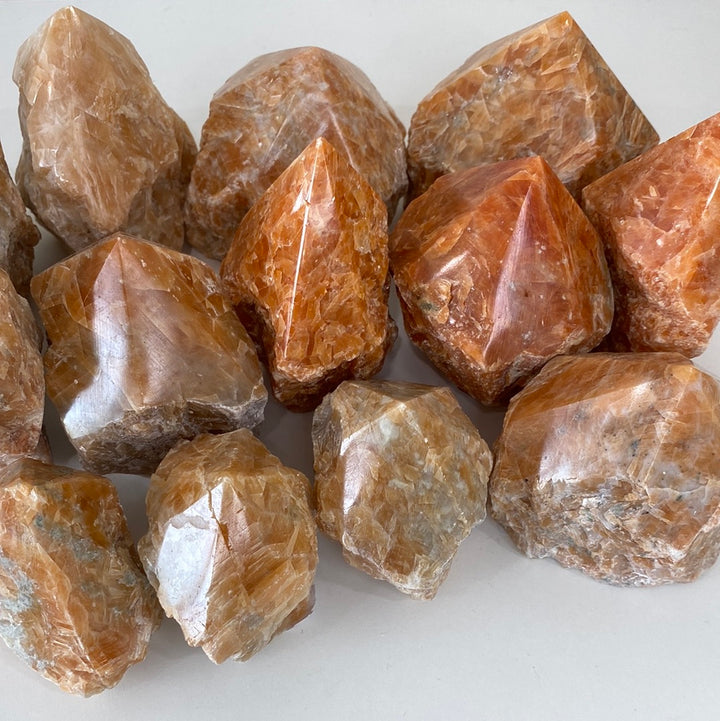 Orchid Calcite Top Polished Rough Cut Points