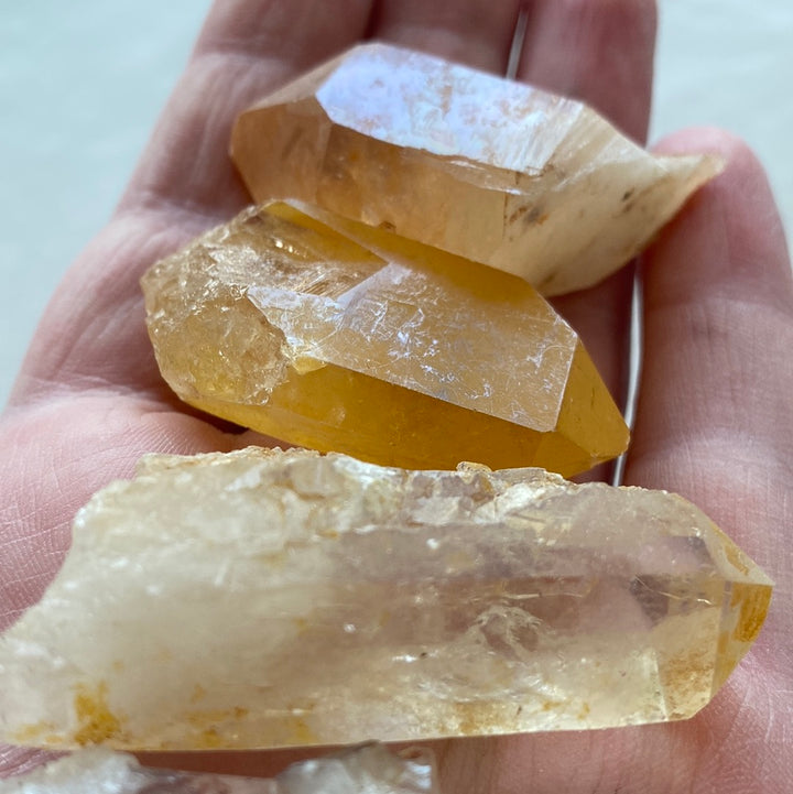 Tangerine Quartz rough Points