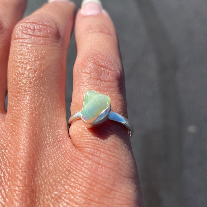 Opal Sterling Silver Ring