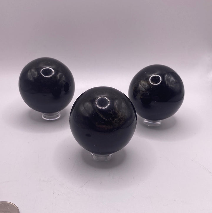 Gold Sheen Obsidian Sphere