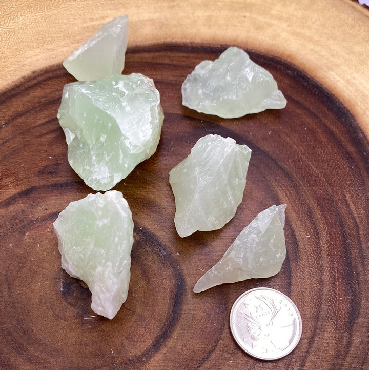 Lime Green Calcite Rough Cut