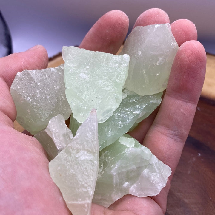 Lime Green Calcite Rough Cut
