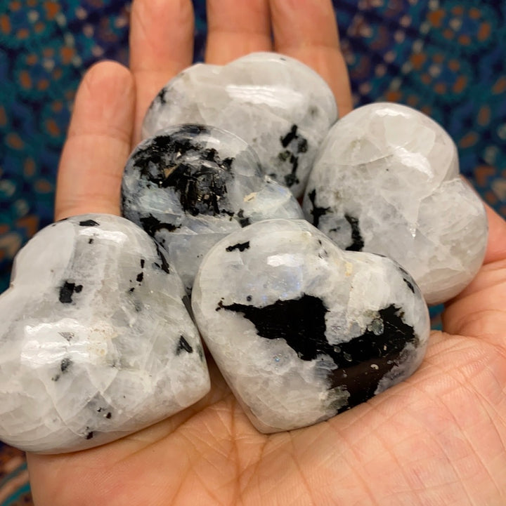 Rainbow Moonstone Heart (S)