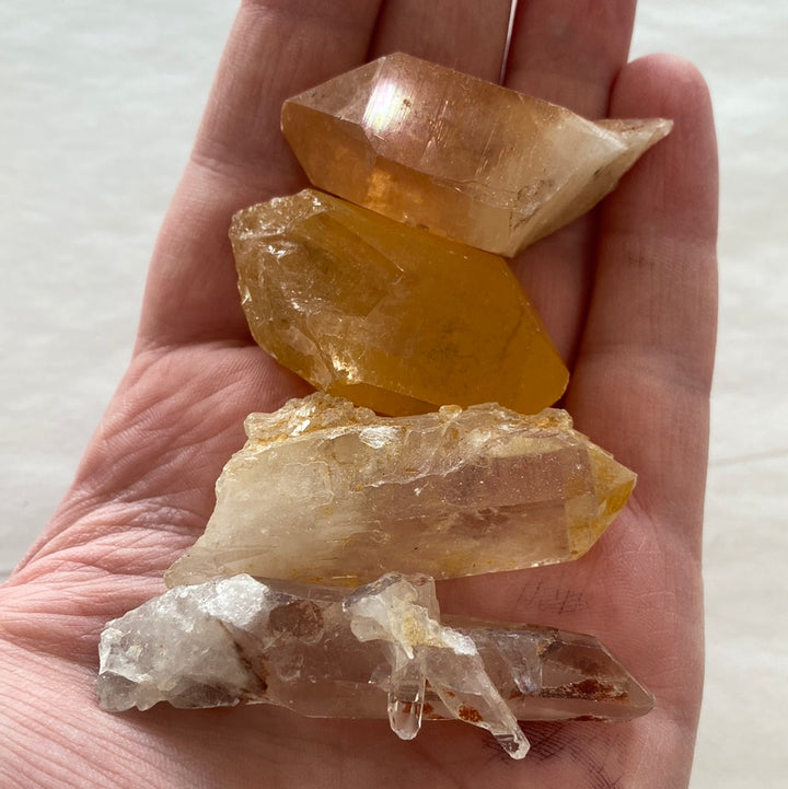 Tangerine Quartz rough Points