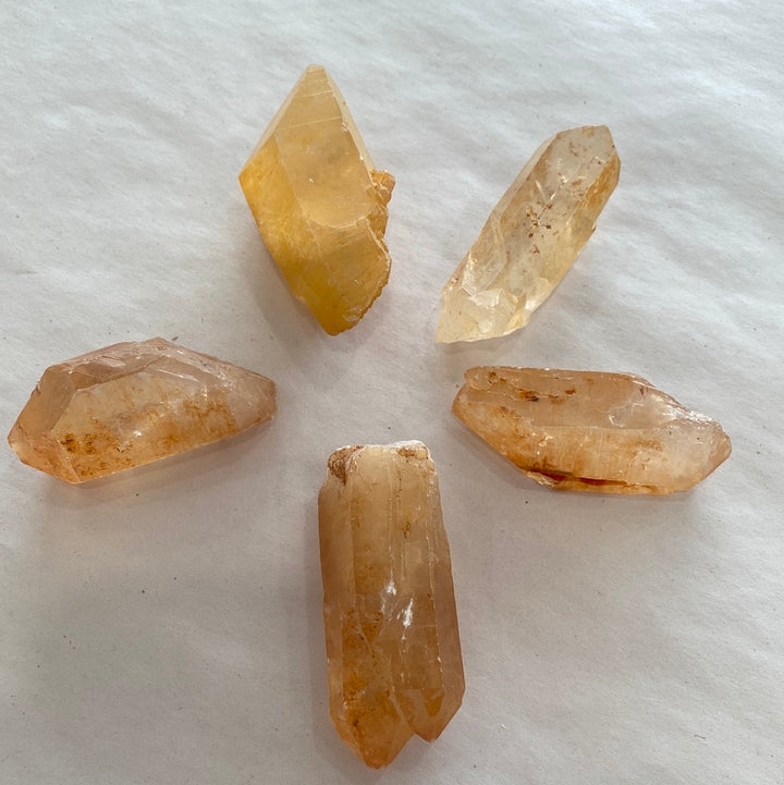 Tangerine Quartz rough Points