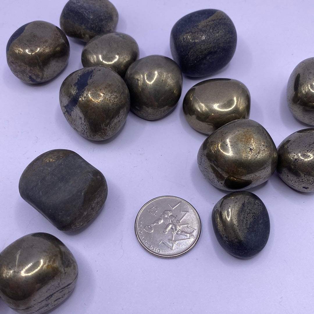 Iron Pyrite Tumbled