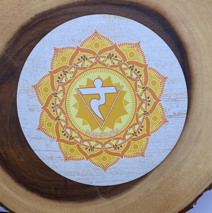 Solar Plexus Chakra Crystal Grid 6”
