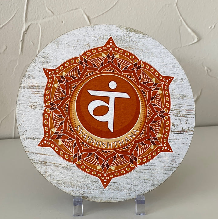 Sacral Chakra Crystal Grid 6”
