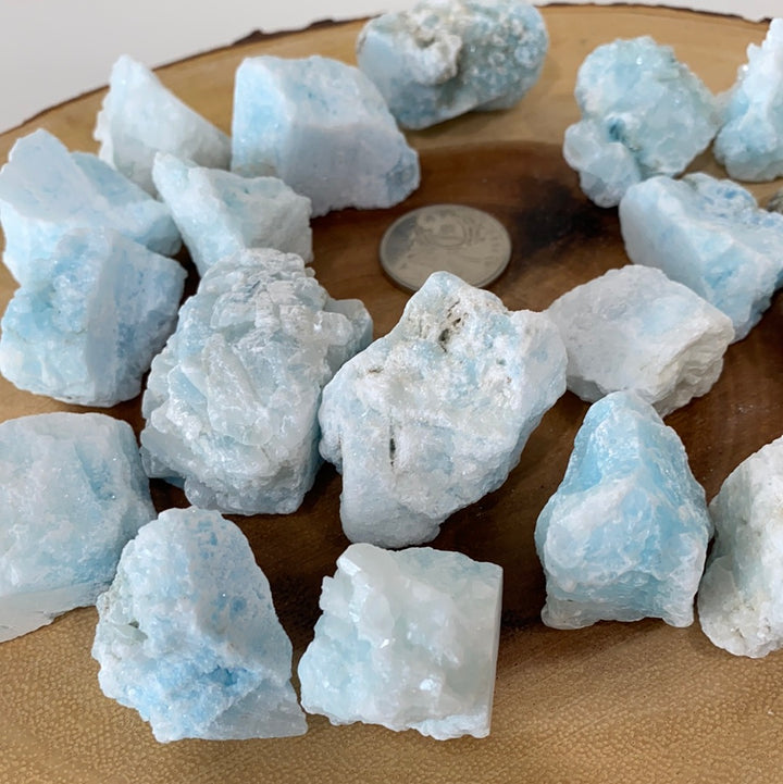 Blue Aragonite Rough Cut