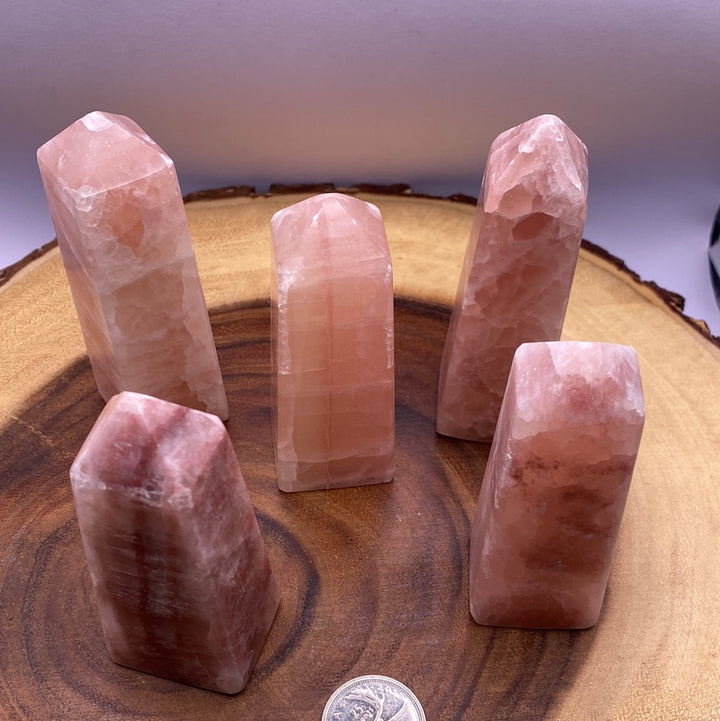 Rose Calcite obelisk