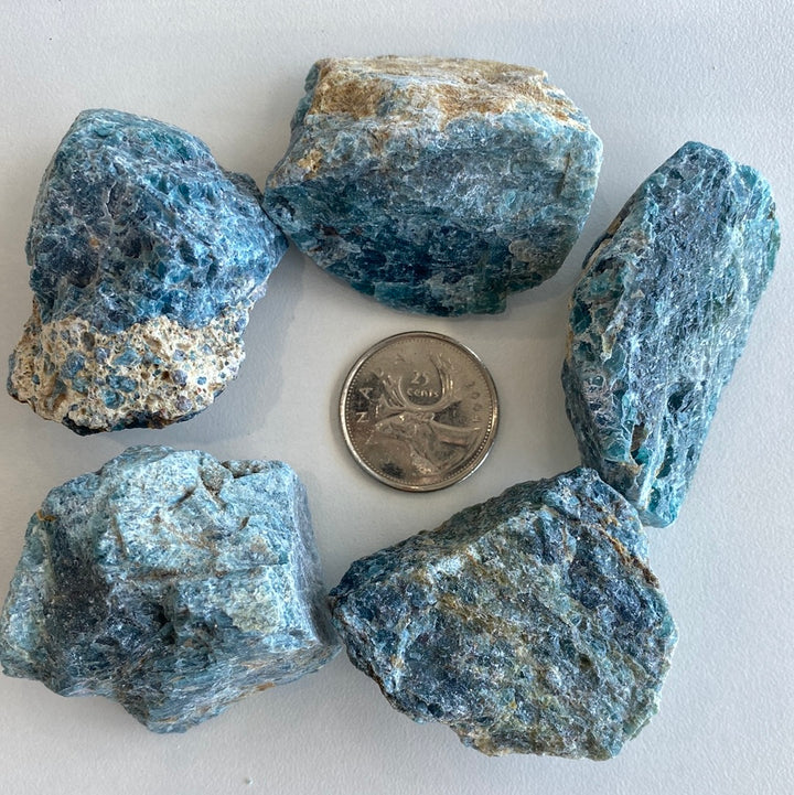 Blue Apatite Rough Cut