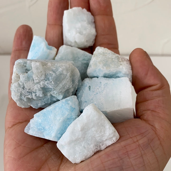 Blue Aragonite Rough Cut