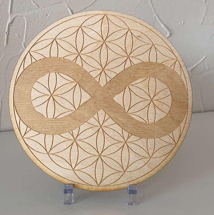 Infinity Flower of Life Crystal Grid 6”