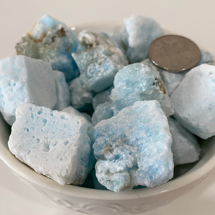 Blue Aragonite Rough Cut