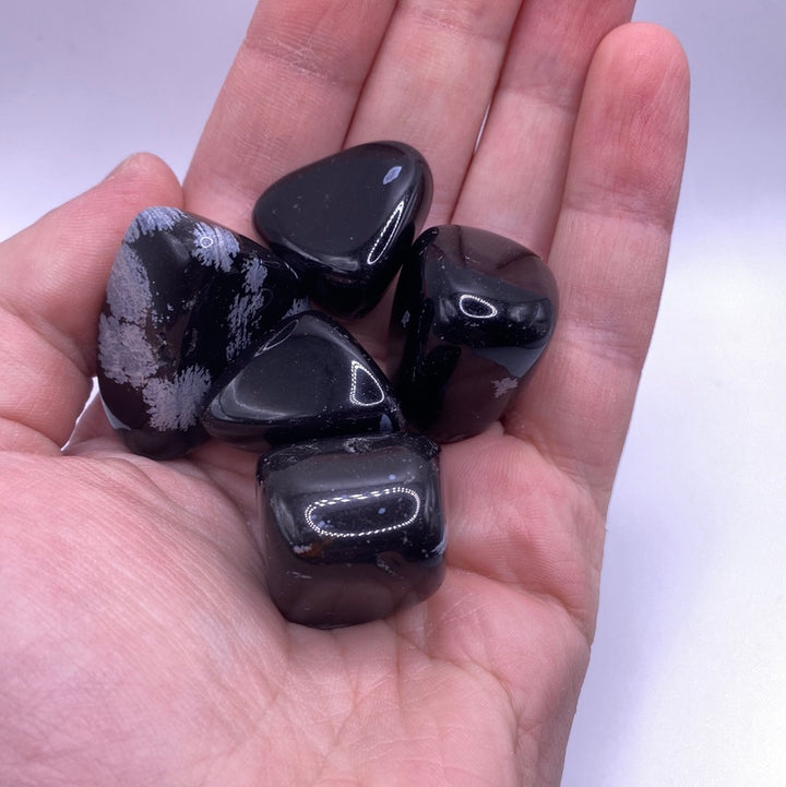 Snowflake Obsidian Tumbled Stones