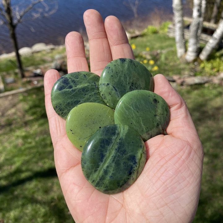 Nephrite Jade Polished Palm Stone