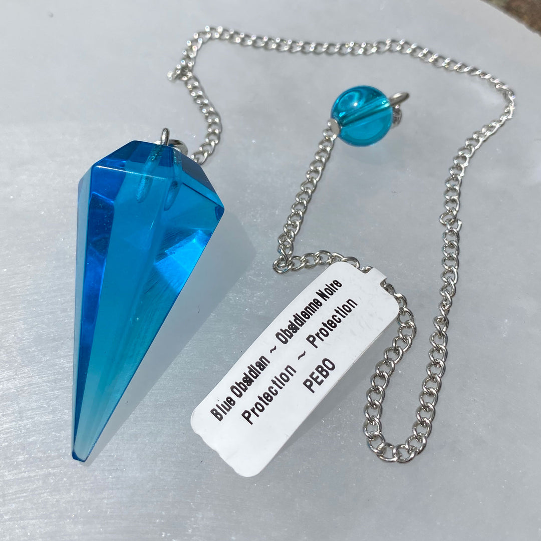 Blue Obsidian Pendulum