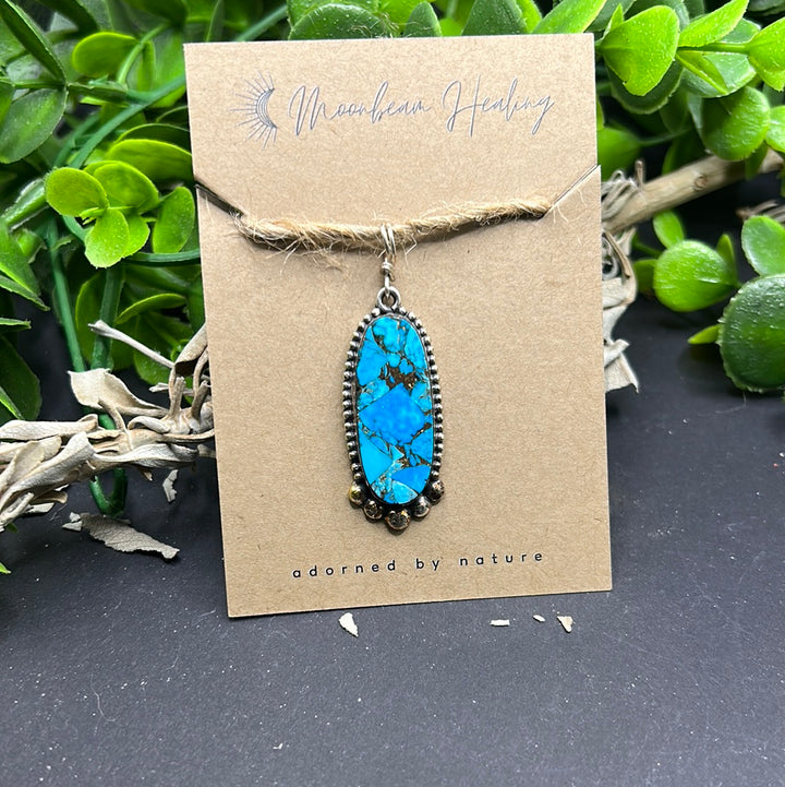 High Quality Nevada Turquoise Sterling Silver Pendant